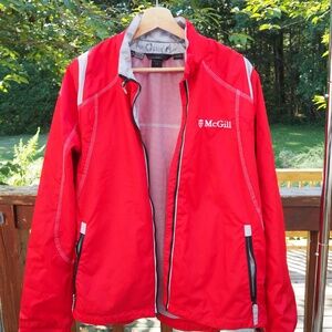 North End, McGill University Windbreaker, Ladies size L, Red
